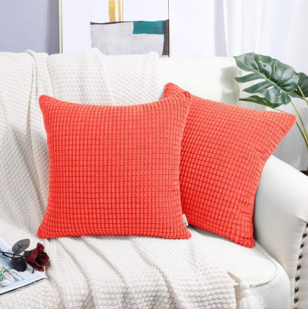 Coral Textured Pillow Covers - Picture 2 of 5